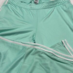 Adidas Teal Track Pants with White Logo
